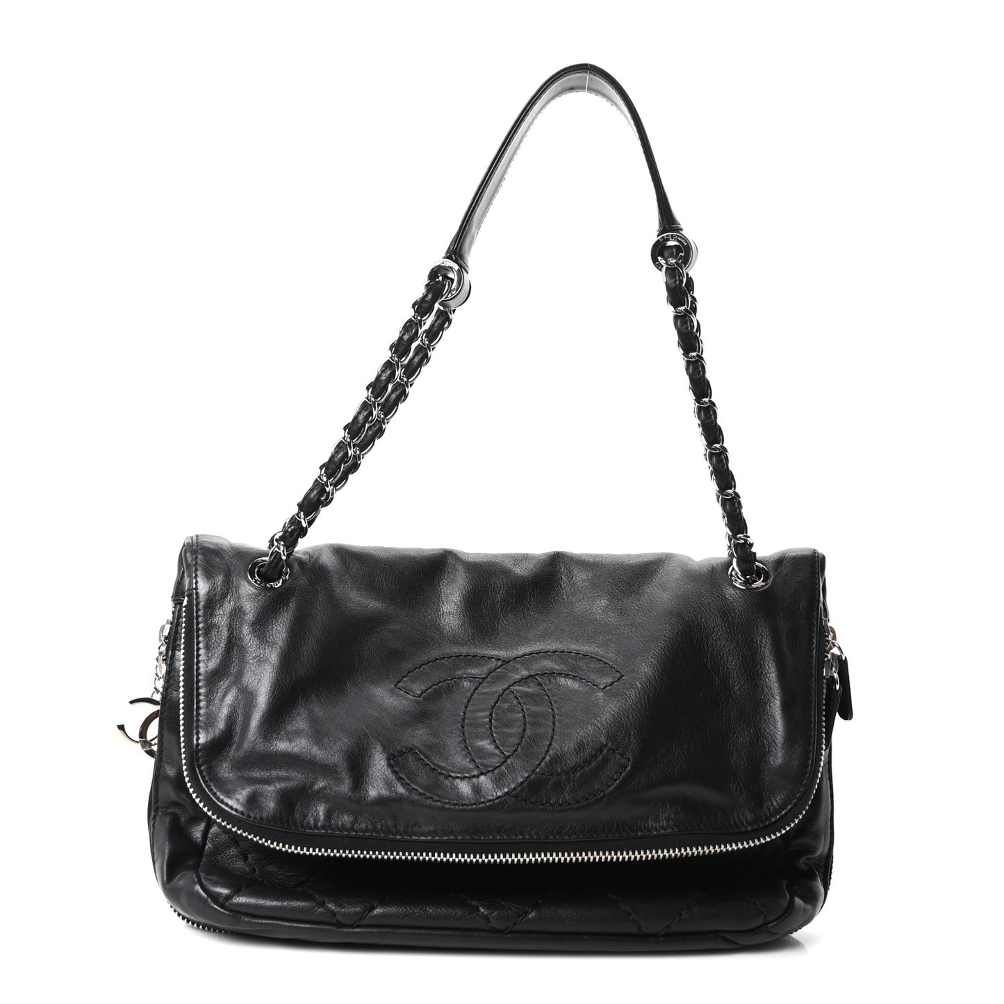 Calfskin Expandable Flap Black