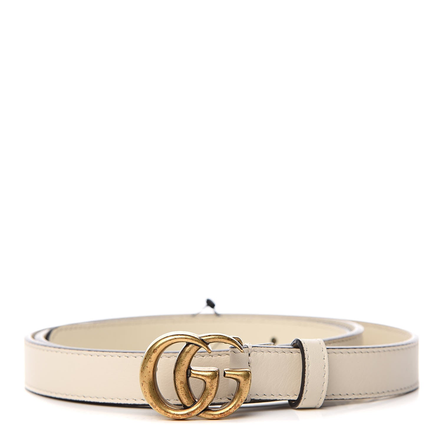 Gucci Calfskin Double G 20mm Belt 105 42 Mystic White 1 of 8