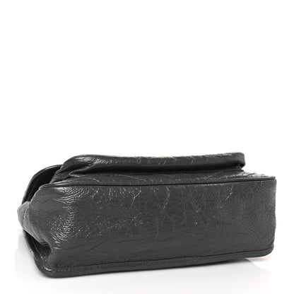 Saint Laurent Crinkled Calfskin Matelasse Monogram Medium Niki Chain Satchel Storm 4 of 10