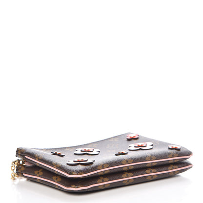 Louis Vuitton Monogram Blooming Flowers Double Zip Pochette 4 of 11