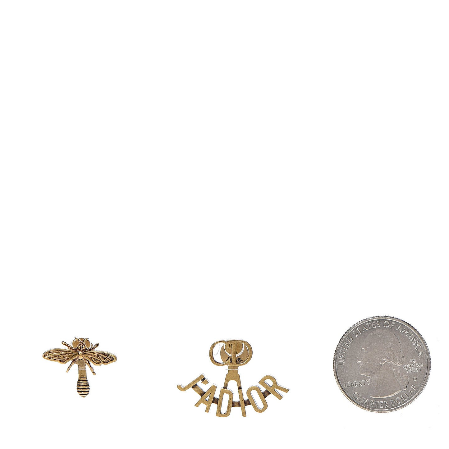 Metal J'Adior Earrings Aged Gold
