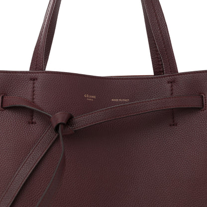 Celine Soft Grained Calfskin Small Belt Cabas Phantom Burgundy 8 of 10