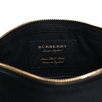 Burberry Soft Grain Calfskin House Check Small Helmsley Crossbody Black 6 of 11