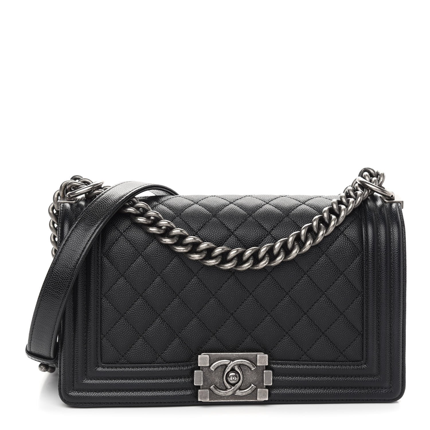 Chanel Caviar Quilted Medium Boy Flap Black 1 of 10