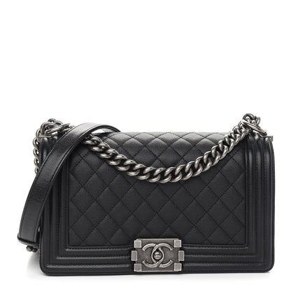Chanel Caviar Quilted Medium Boy Flap Black 1 of 10
