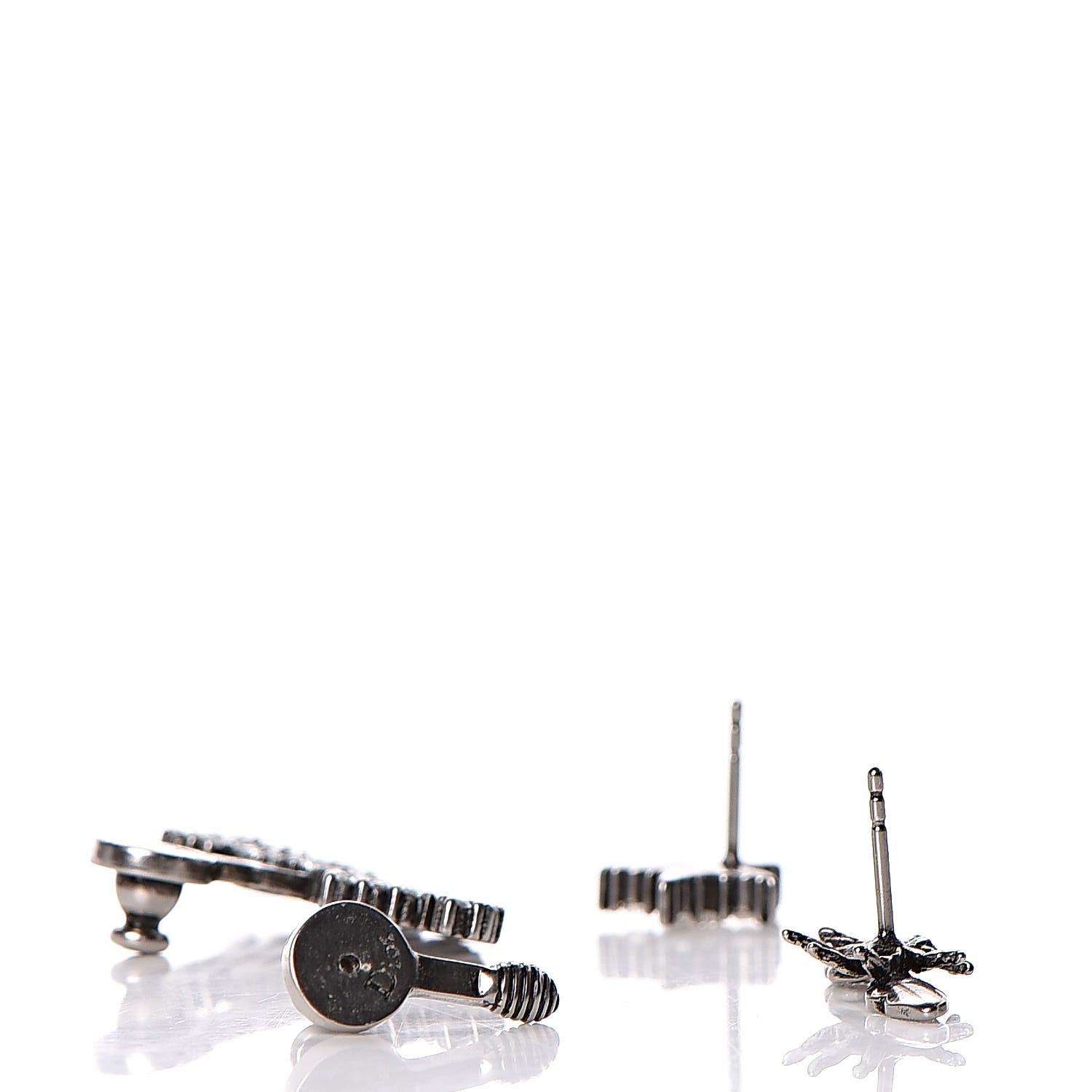 Christian Dior Palladium Crystal J'adior Earrings 3 of 4