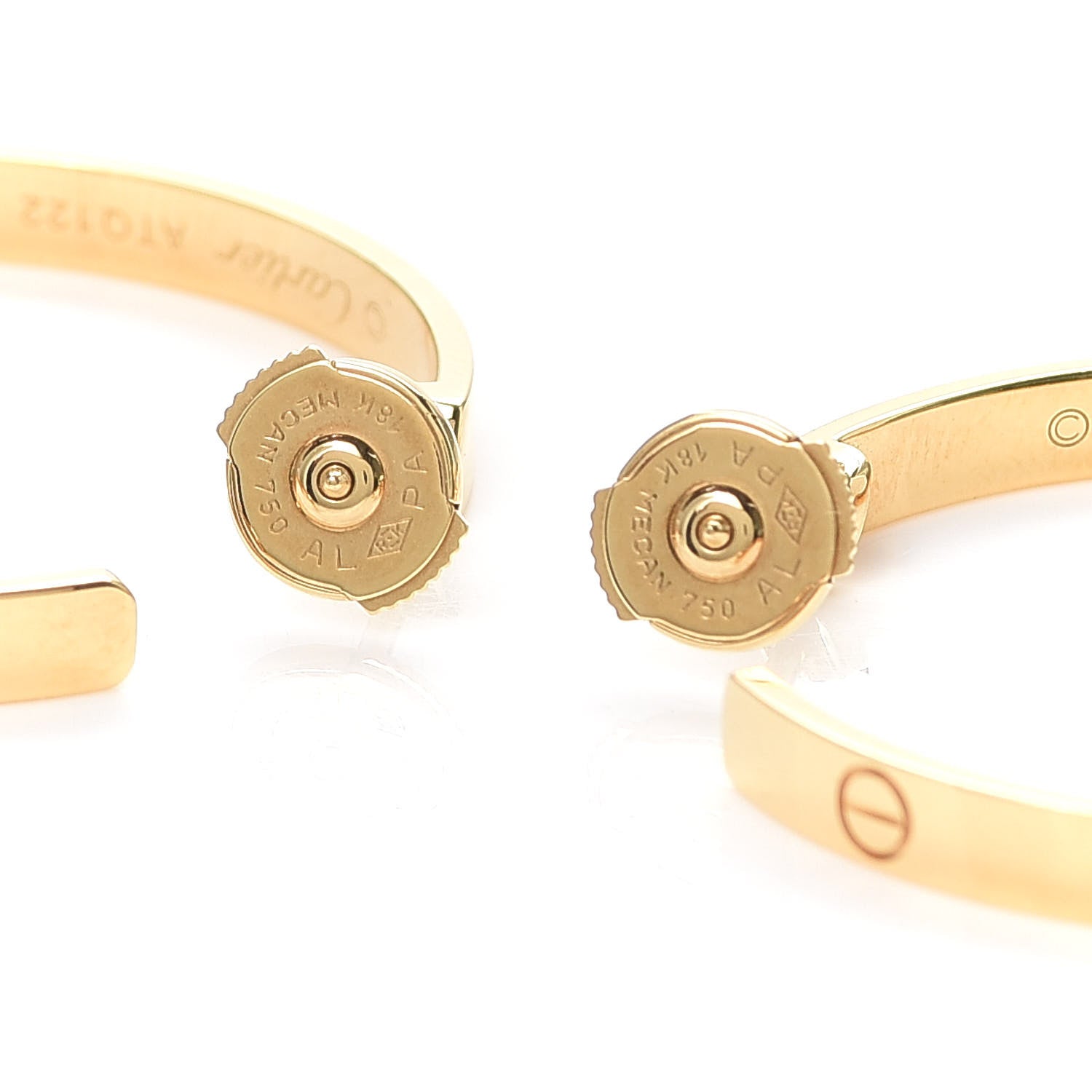 Cartier 18K Yellow Gold Large LOVE Hoop Earrings 3 of 6