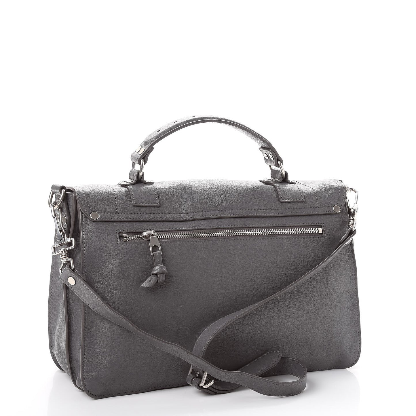 Lambskin Medium PS1 Satchel Heather Grey
