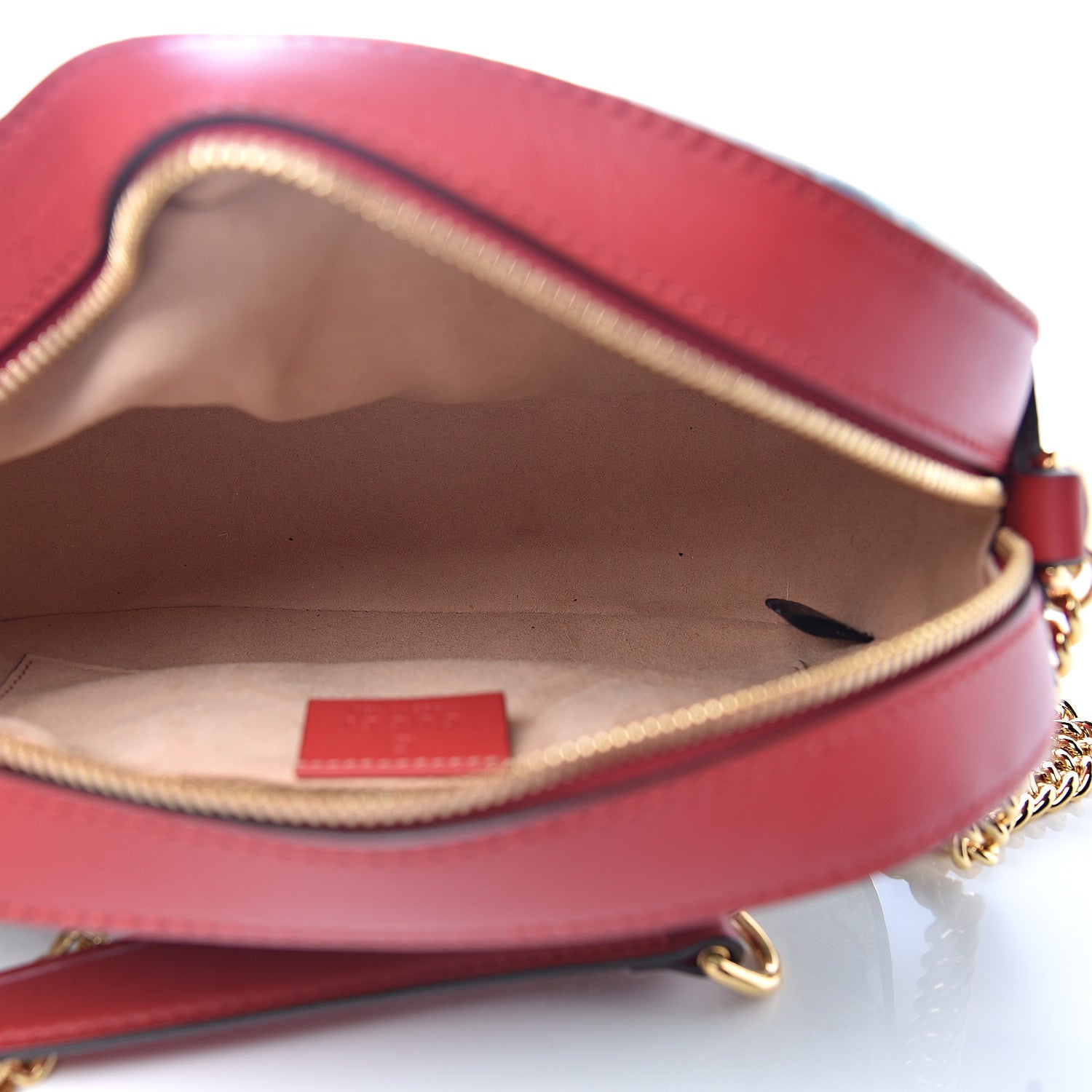 Gucci GG Supreme Monogram Blooms Mini Chain Shoulder Bag Beige Blue Navy Hibiscus Red 4 of 9
