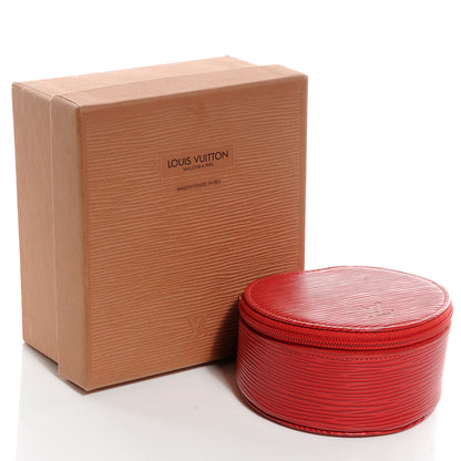 Louis Vuitton Epi Ecrin Bijoux 12cm Jewelry Box Case Red 7 of 7