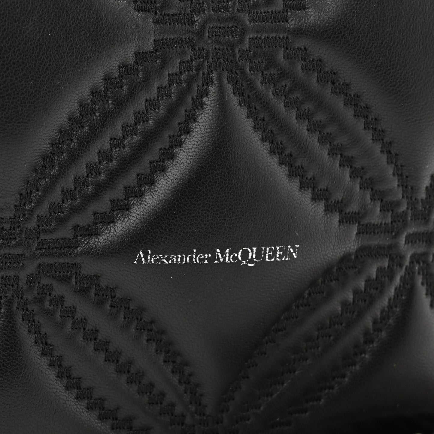 Lambskin Floral Stitched Skull Mini Crossbody Bag Black