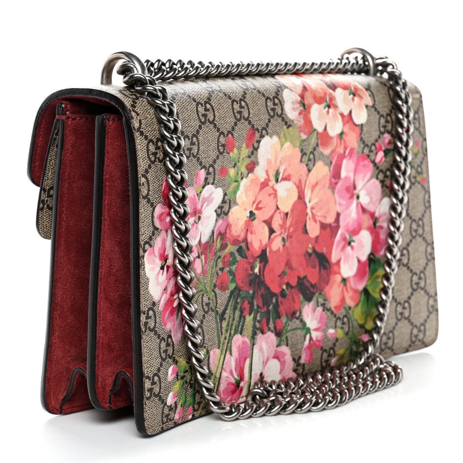 Gucci GG Supreme Monogram Blooms Small Dionysus Shoulder Bag Beige Multicolor Dry Rose 3 of 11