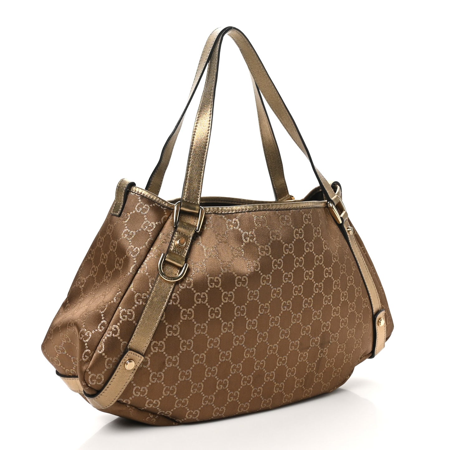 Satin Monogram Medium Abbey Shoulder Bag Bronze