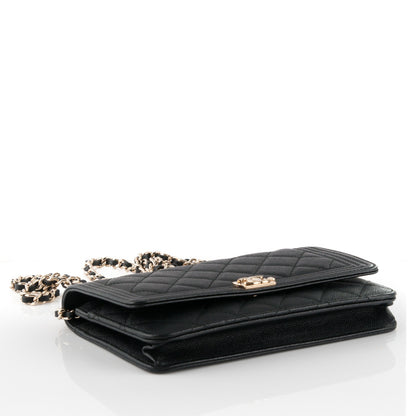 Chanel Caviar Quilted Boy Wallet On Chain WOC Black 4 of 8