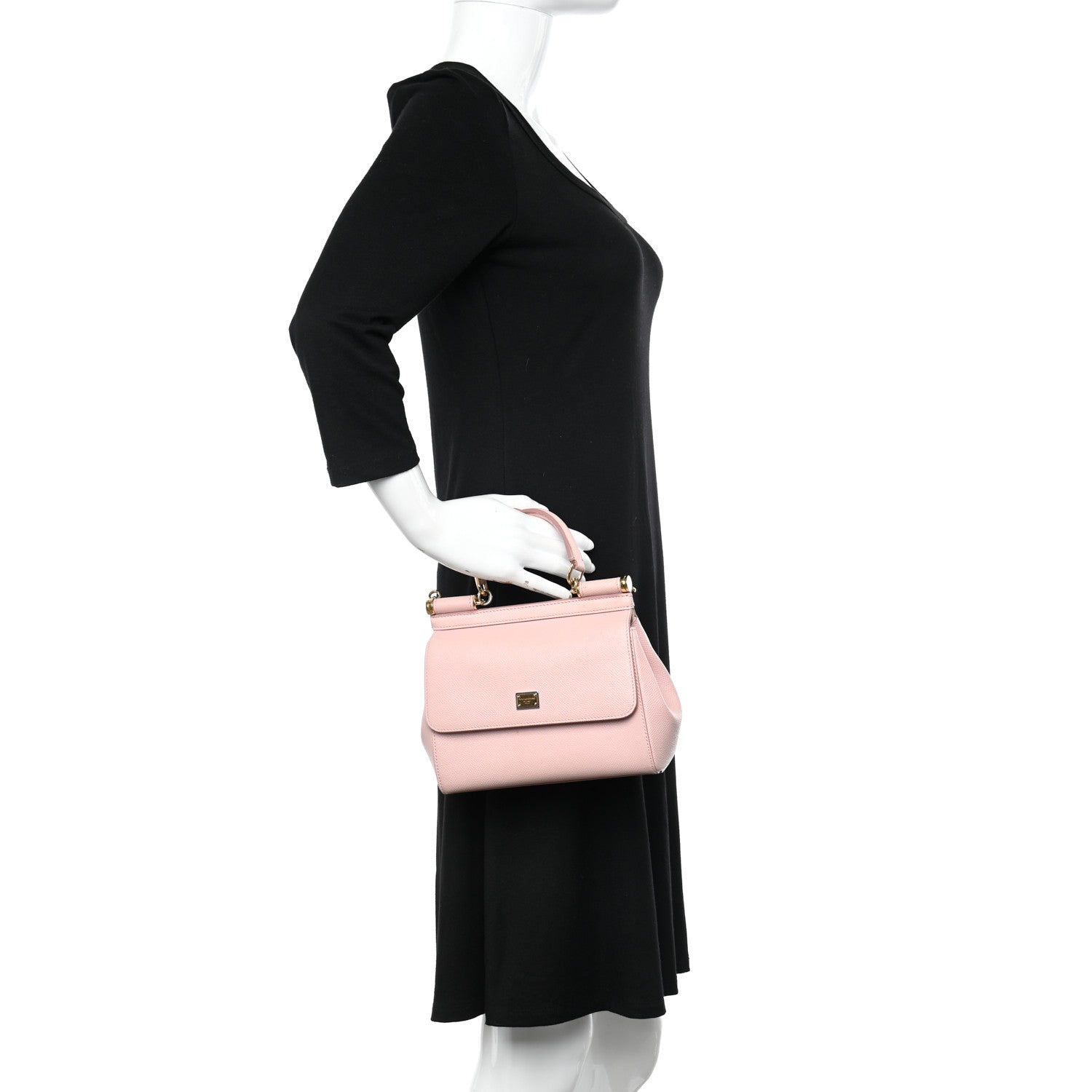 Dolce & Gabbana Dauphine Small Miss Sicily Satchel Rose Carne 2 of 12