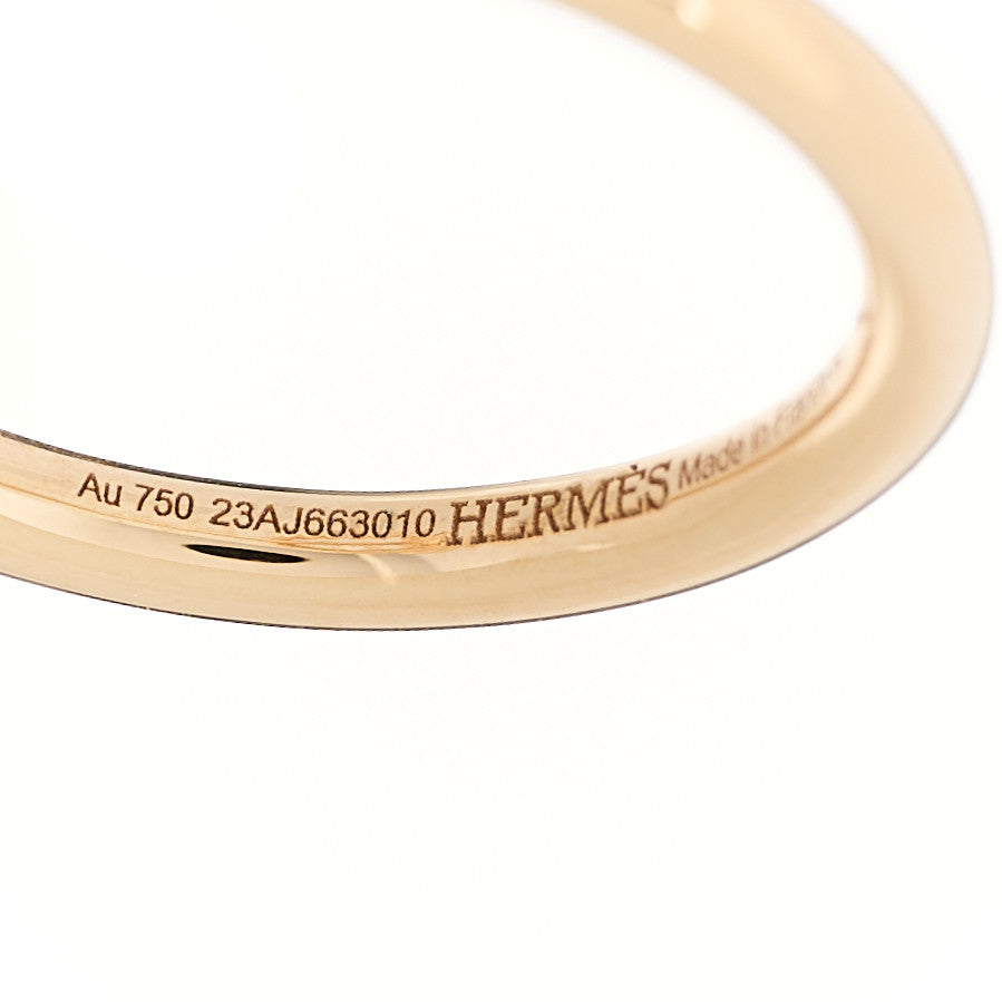 Hermes 18K Rose Gold Diamond PM Echappee Ring 52 6 4 of 6