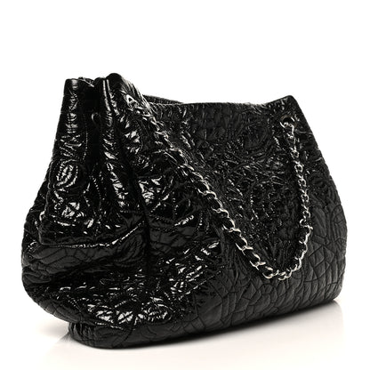 Chanel Vinyl Graphic Edge Tote Black 3 of 10