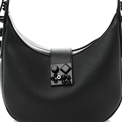 Christian Louboutin Grained Calfskin Carasky Shoulder Bag Black 7 of 12