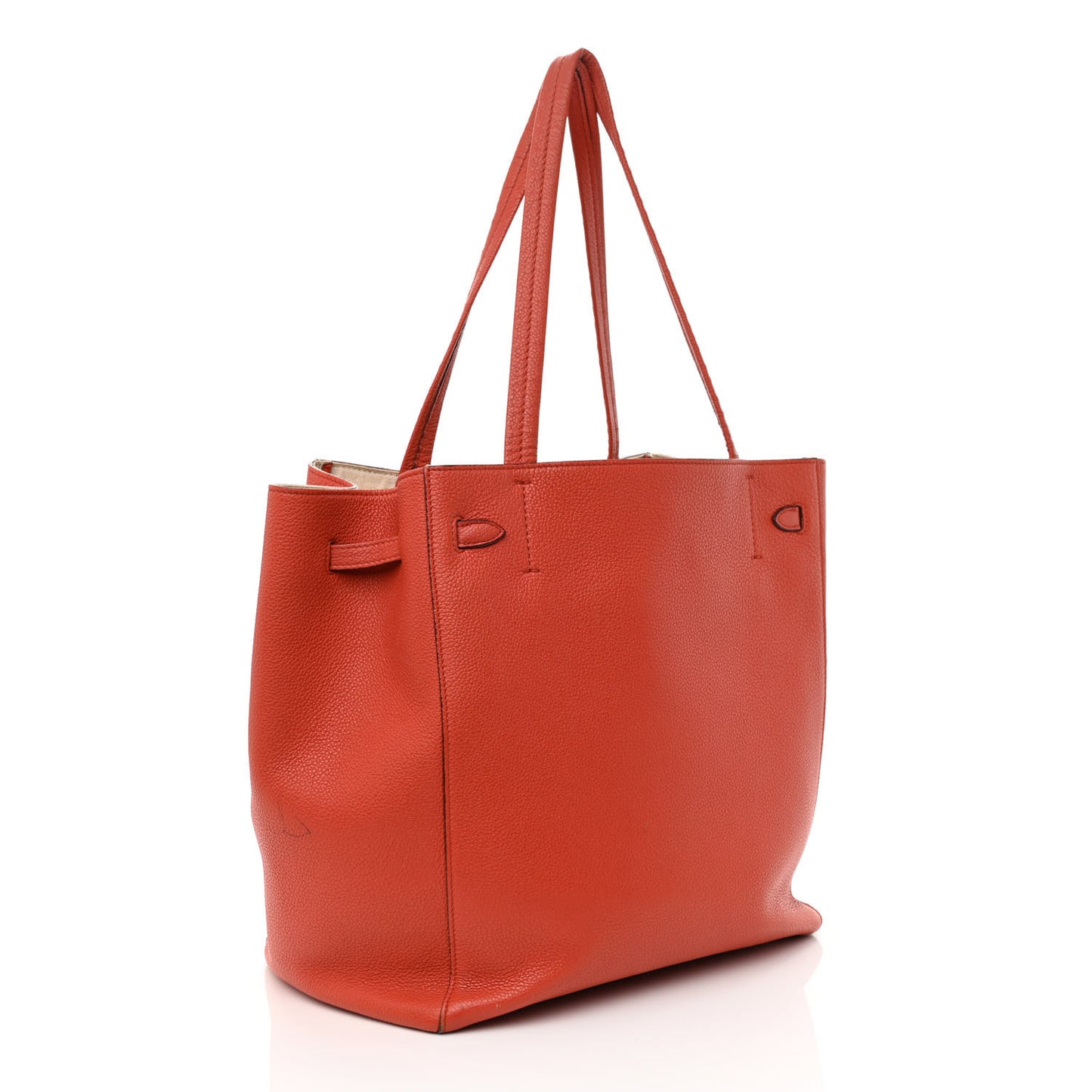 Soft Grained Calfskin Small Belt Cabas Phantom Brick