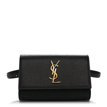 Saint Laurent Grain De Poudre Monogram Kate Belt Bag Black 1 of 10