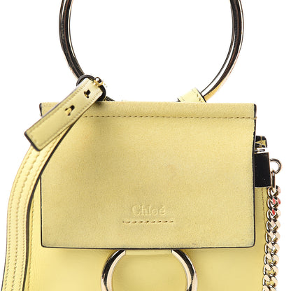 Chloe Suede Calfskin Mini Faye Bracelet Bag Lemonade 10 of 10