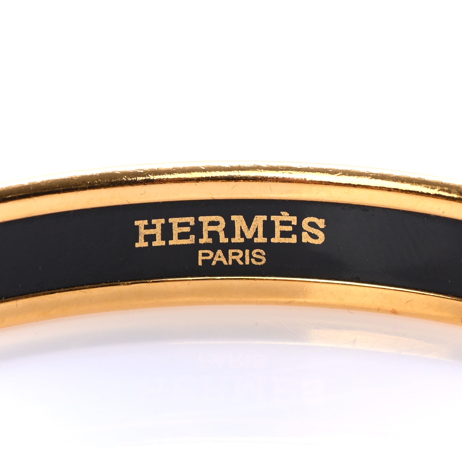 Hermes Enamel Narrow Printed Brandenburgs Bracelet 65 4 of 5