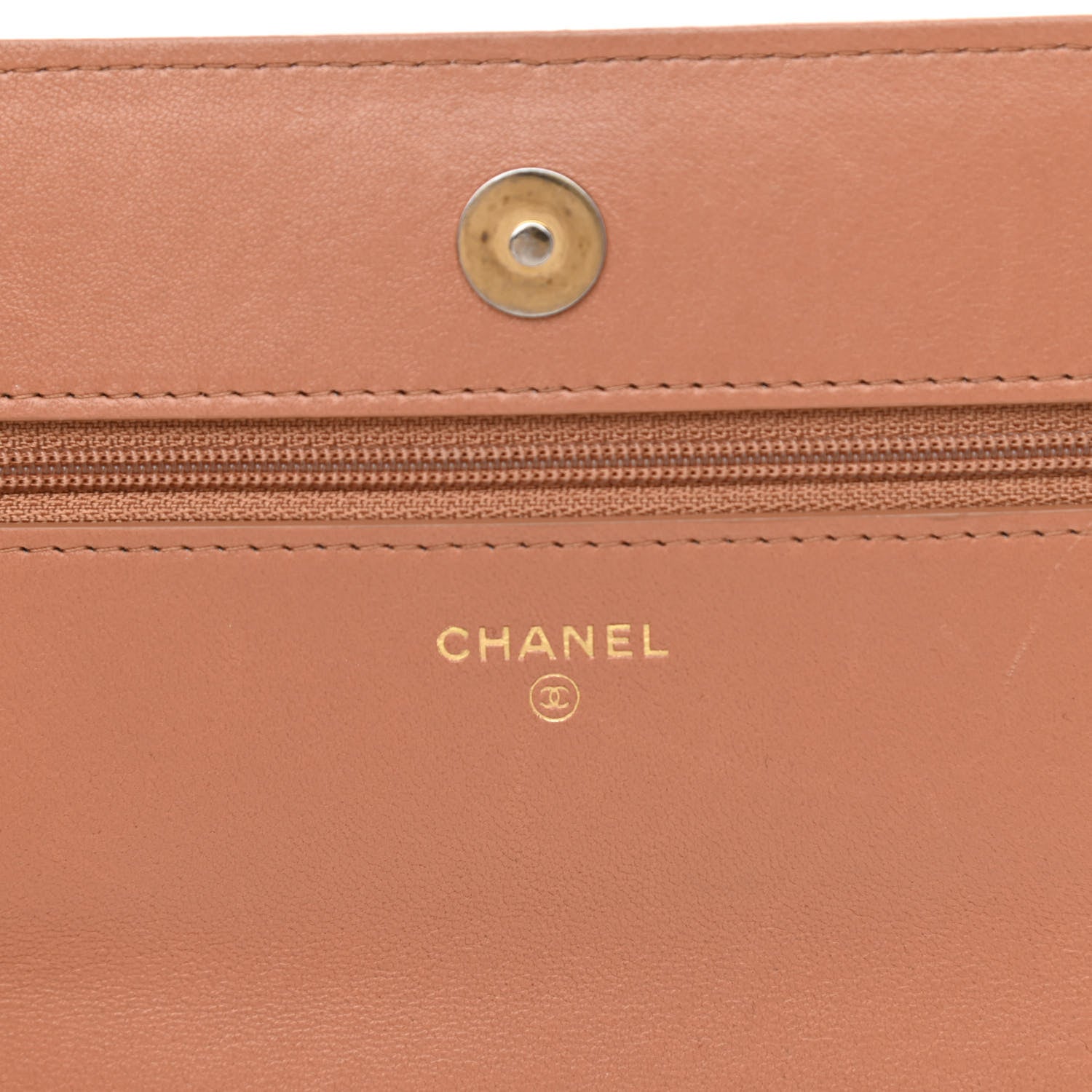 Chanel Lambskin Quilted Chanel 19 Wallet On Chain WOC Brown 6 of 14