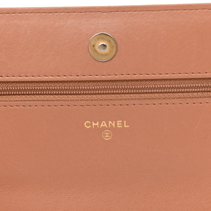 Chanel Lambskin Quilted Chanel 19 Wallet On Chain WOC Brown 6 of 14