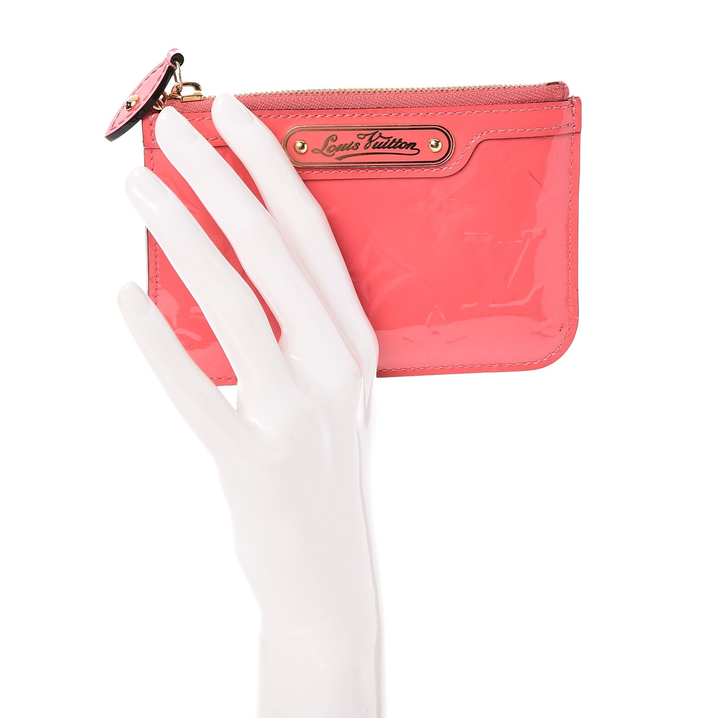 Vernis Key Pouch Rose Litchi