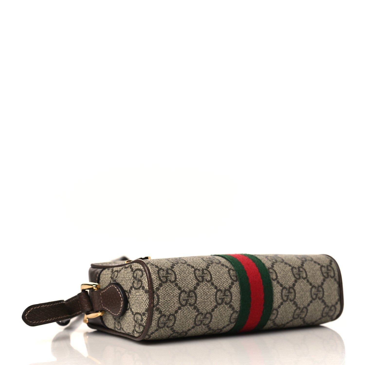 Gucci GG Supreme Monogram Web Mini Ophidia Shoulder Bag Brown 4 of 9