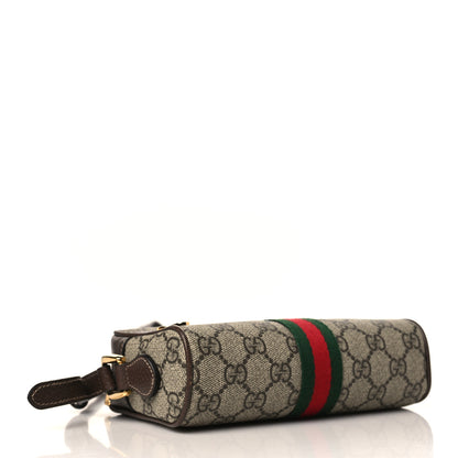 Gucci GG Supreme Monogram Web Mini Ophidia Shoulder Bag Brown 4 of 9