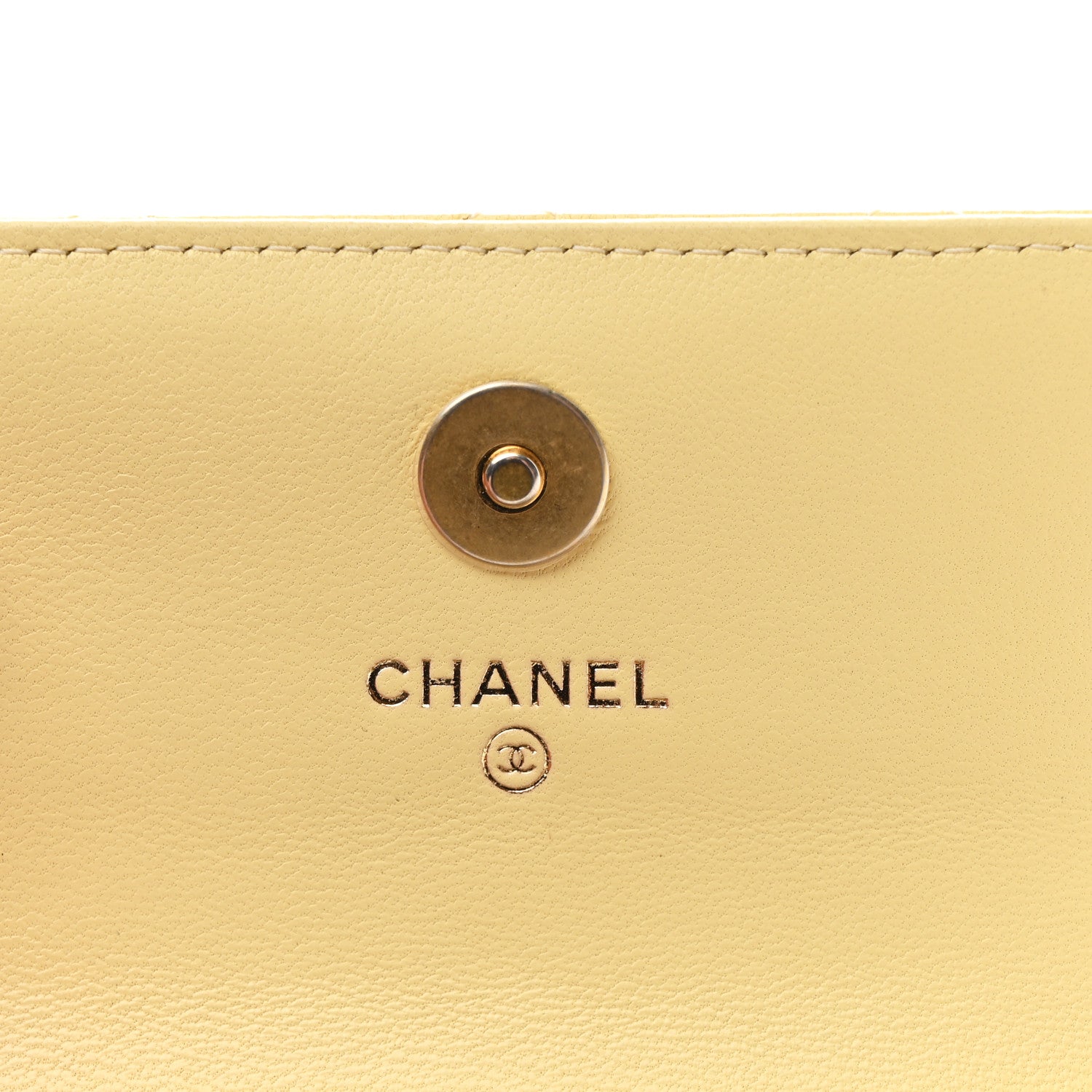 Chanel Lambskin Quilted Pearl Crush Clutch With Chain Yellow 6 of 11