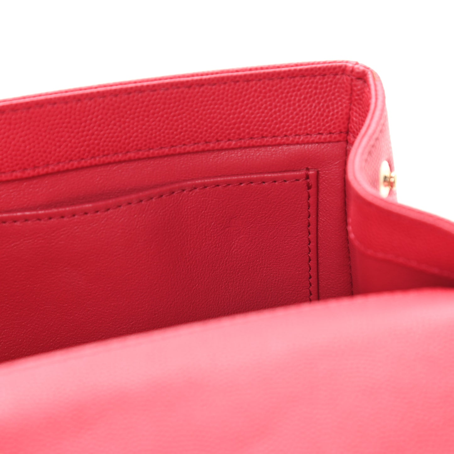 Caviar Quilted Small Business Affinity Flap Red