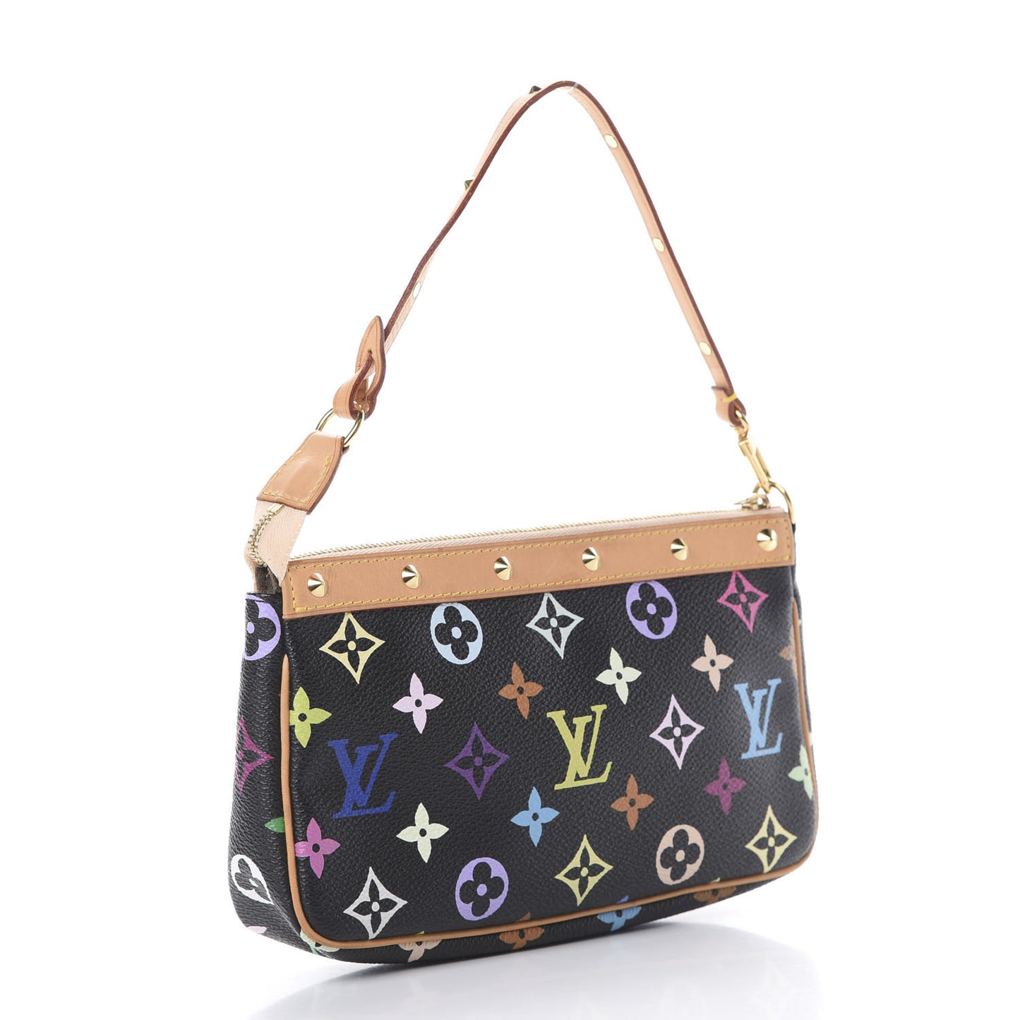 Monogram Multicolor Pochette Accessories Black