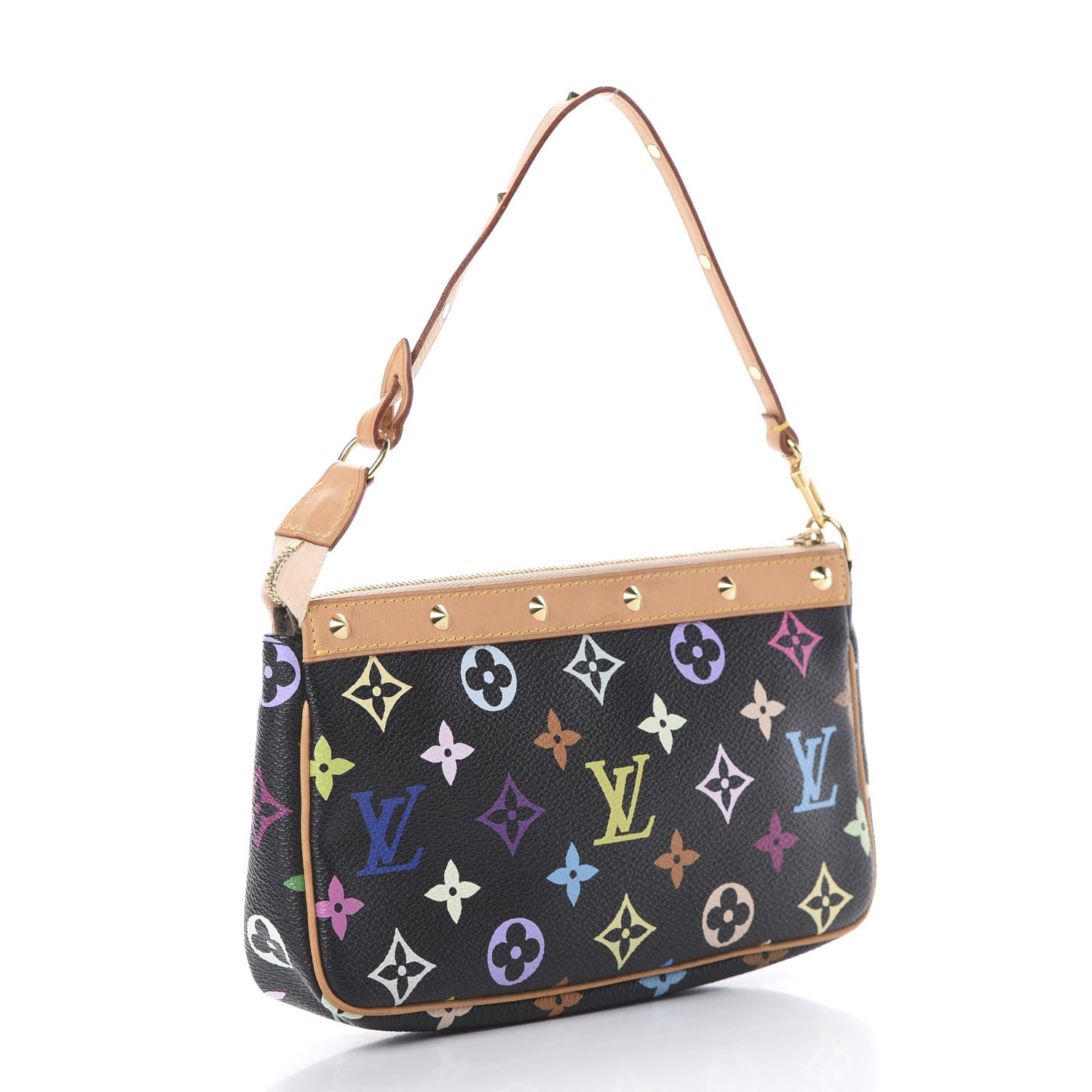 Louis Vuitton Monogram Multicolor Pochette Accessories Black 2 of 11