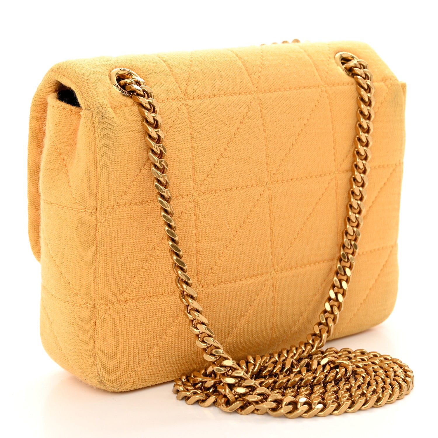 Saint Laurent Jersey Wool Patchwork Monogram Mini Jamie Baguette Saffron 3 of 12