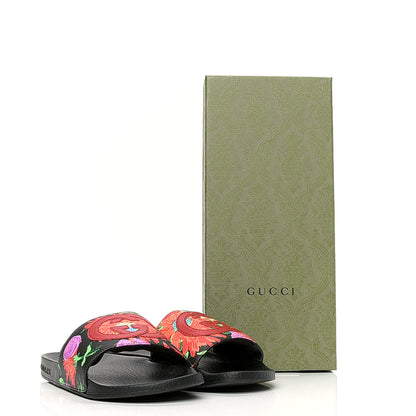 Gucci X KEN SCOTT Rubber Infinity Jenni Interlocking G Womens Pool Slide Sandals 35 Black Pink 10 of 10