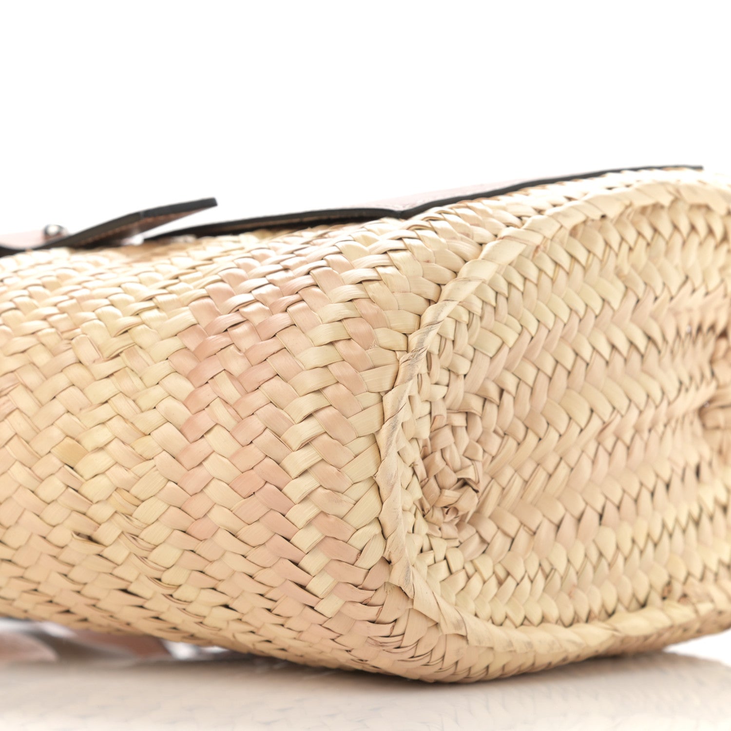 Loewe Raffia Small Basket Tote Bag Natural Tan 9 of 10