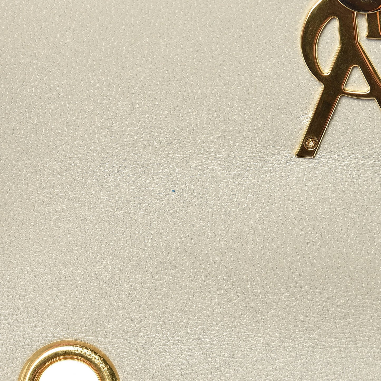 SAINT LAUREN Lambskin Matelasse Small Vicky Chain Bag White