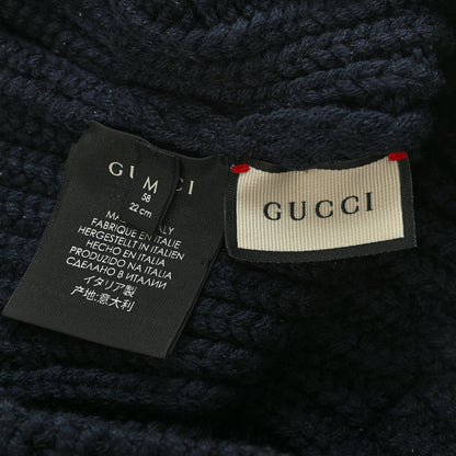 Gucci Wool Embroidered Tiger Knit Beanie Hat M Blue 4 of 4