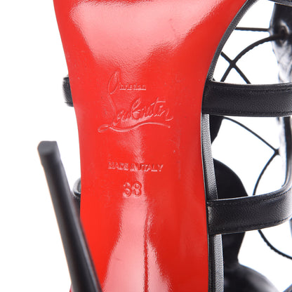 Christian Louboutin Kid Amazoula 100 Lace Up Sandals 38 Black 6 of 9