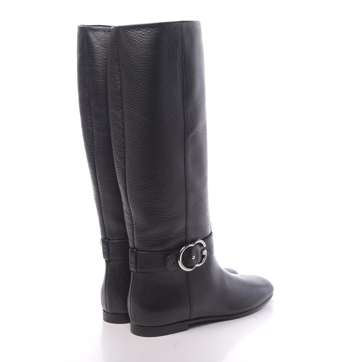 Calfskin Interlocking G Sachalin Riding Boots 38.5 Black