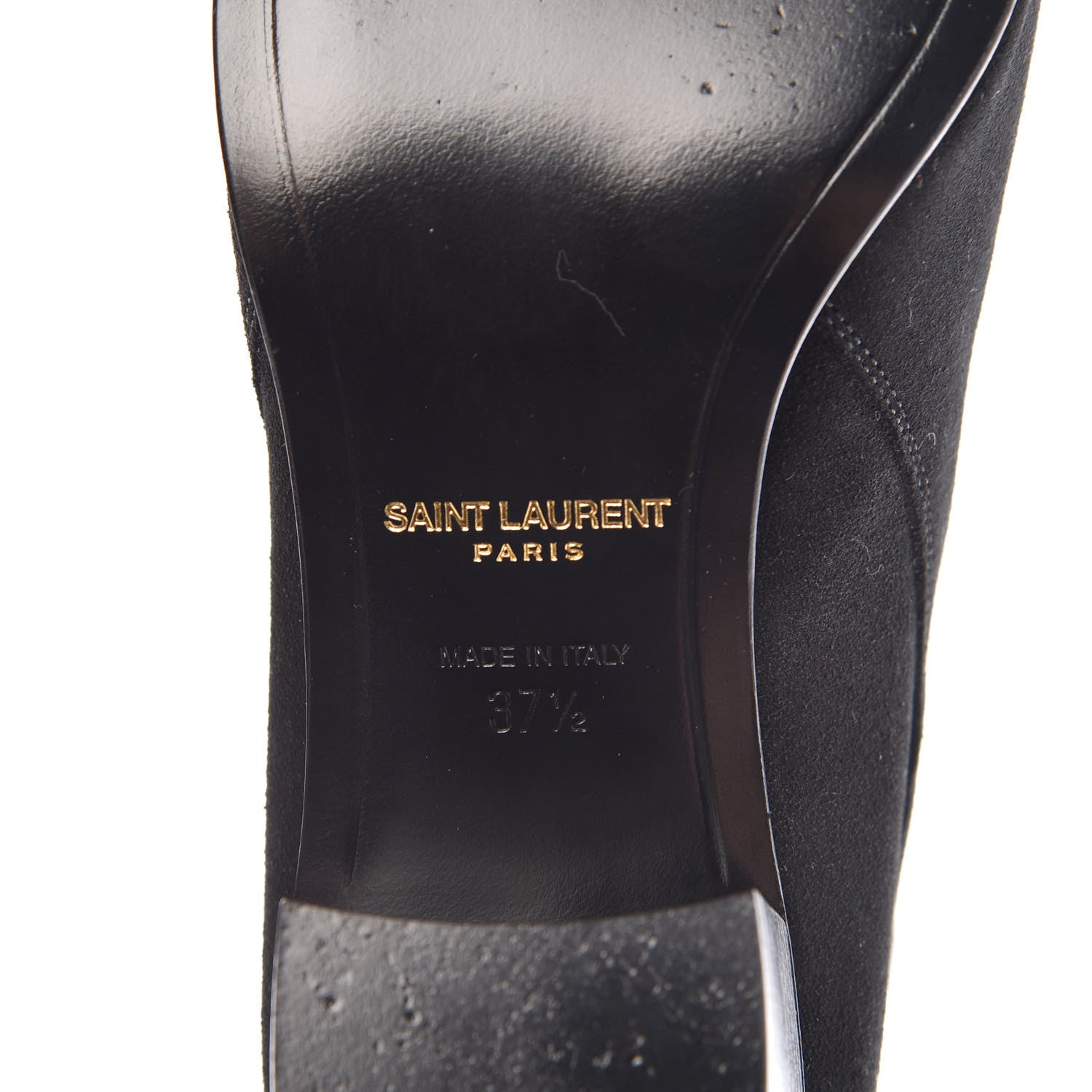 Saint Laurent Suede Jodhpur Calfskin Blake Ankle Boots 37.5 Black 6 of 10