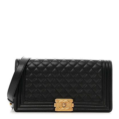 Chanel Caviar Quilted Boy Clutch With Removable Chain Black 1 of 10
