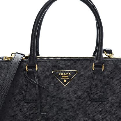 Prada Saffiano Small Galleria Double Zip Tote Black 10 of 11