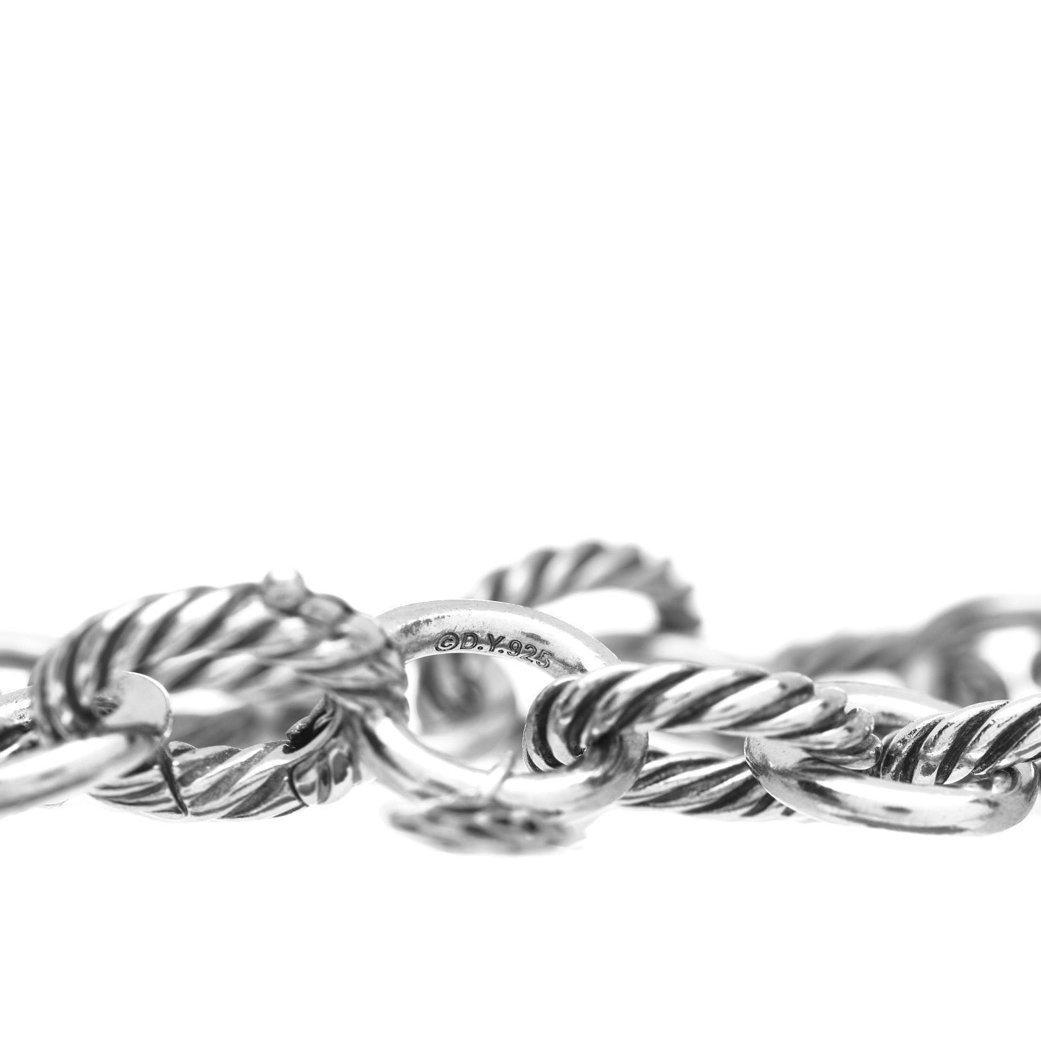 David Yurman Sterling Silver 12mm Large Oval Link Bracelet 4 of 4