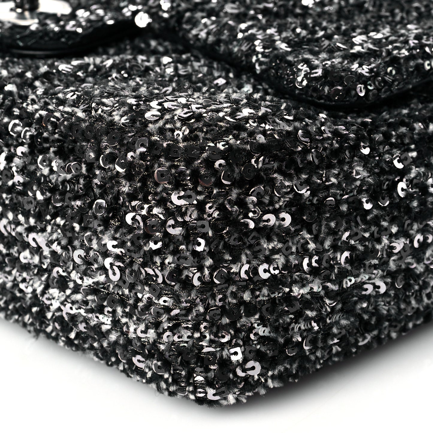 Sequin Small Single Flap Silver