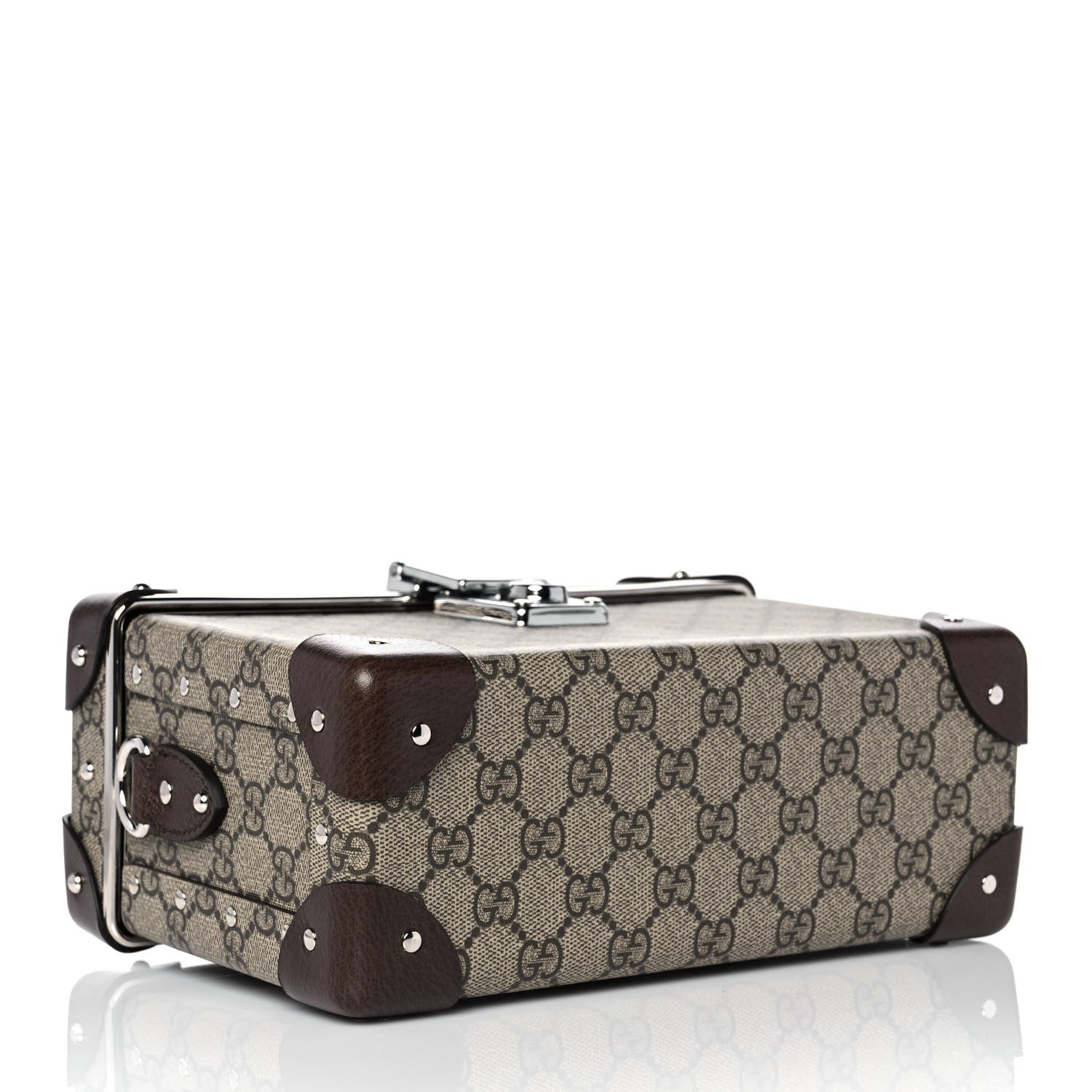 Gucci GG Supreme Monogram Globe-Trotter Beauty Case Brown 4 of 10