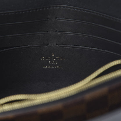 Louis Vuitton Damier Ebene Vavin Chain Wallet Black 7 of 12