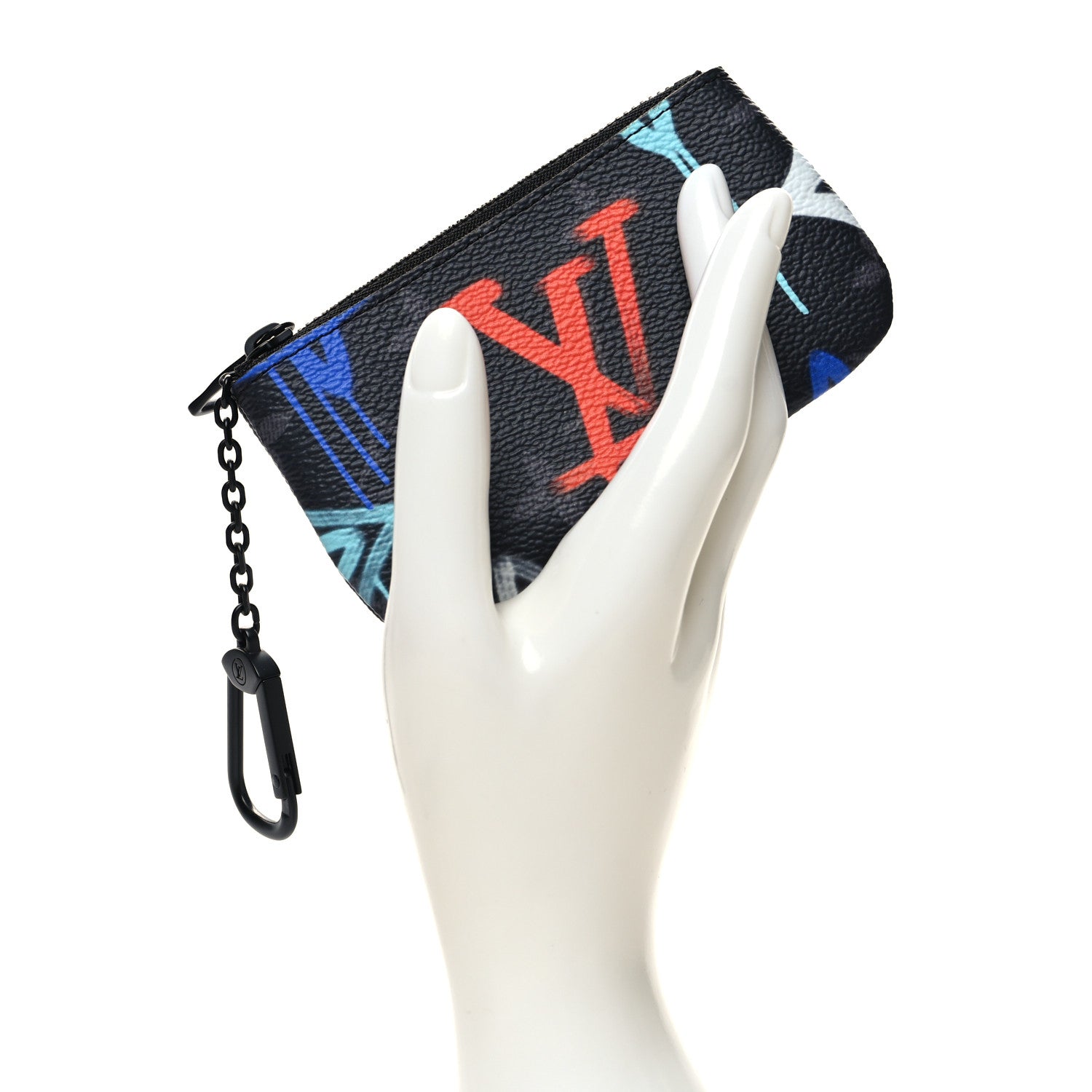 Louis Vuitton Monogram Eclipse LV Graffiti Key Pouch Multicolor 2 of 7